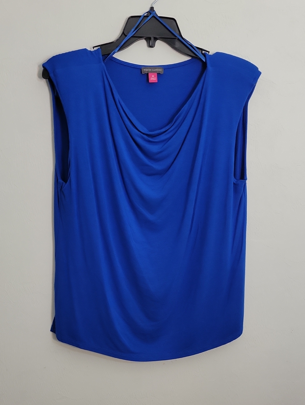 Vince Camuto Royal Blue Cowl Neck Sleeveless Top